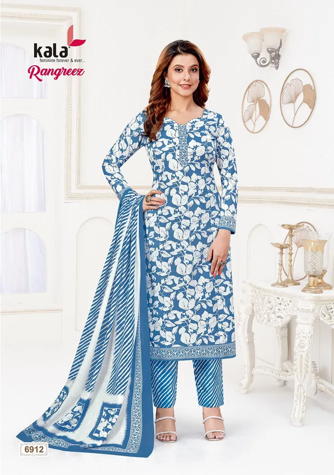 Rangreez Vol 1 By Kala Cotton Printed Kurti With Bottom Dupatta Wholesale Online